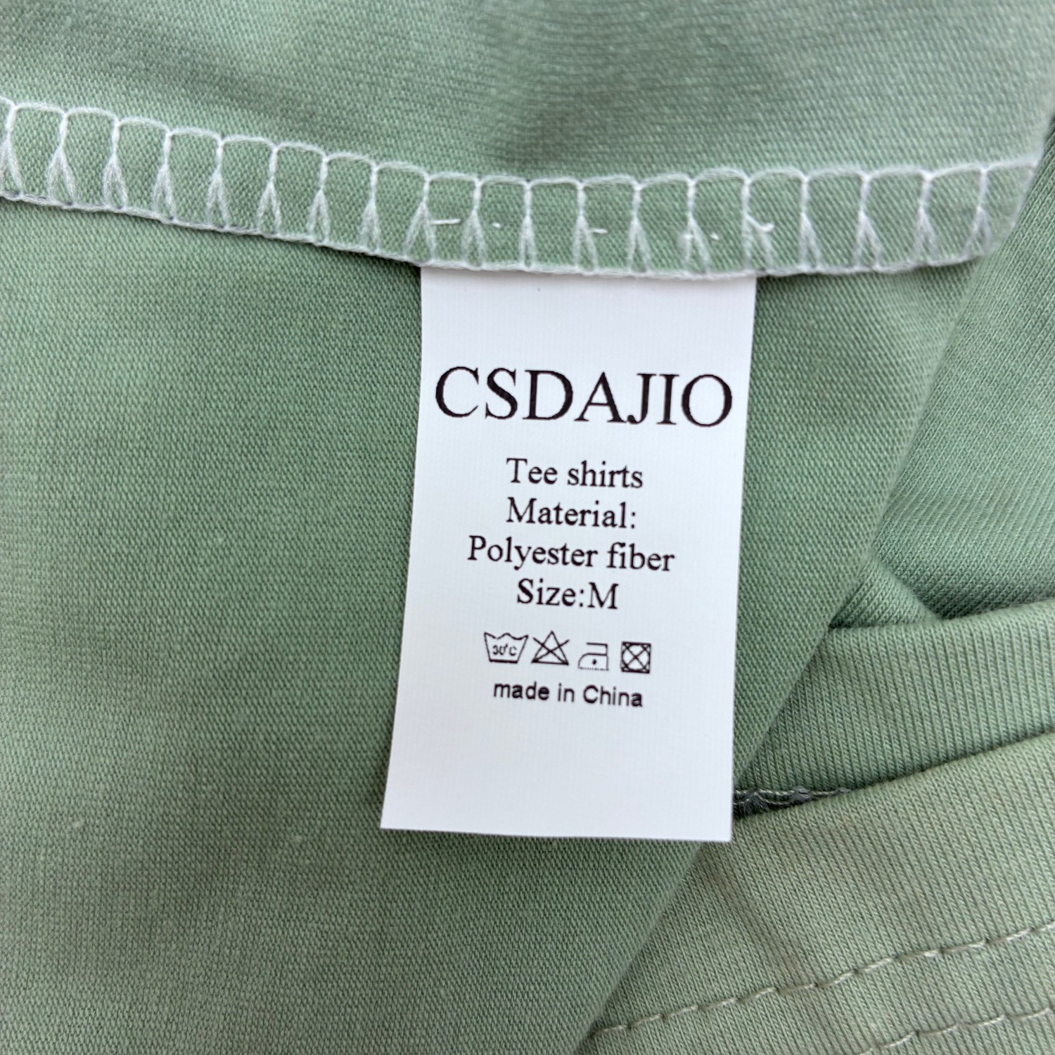 CSDAJIO Tee shirts Women’s Sage Green Crew Neck T-Shirt, Casual Short Sleeve Loose Fit Basic Tee, Soft Cotton Blend Everyday Top
