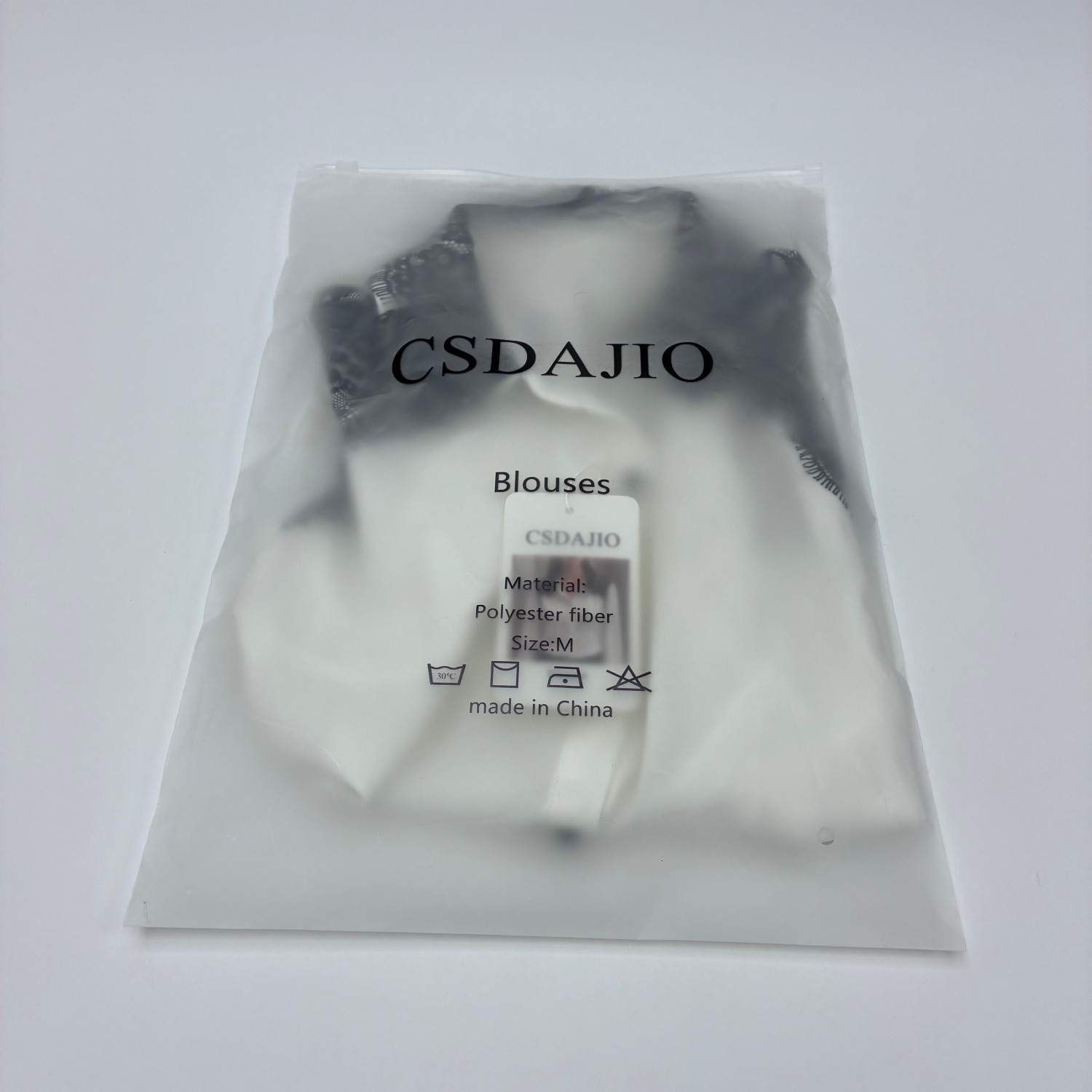 CSDAJIO Blouses Women’s White Button-Down Blouse, Black Lace Collar Long Sleeve Elegant Office Top